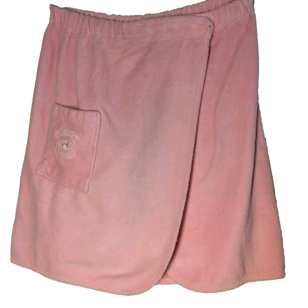 Fredericks of Hollywood Wrap Around Towel Waist Pool Swim Cover Up Pink Vintage